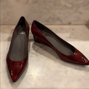 Never Worn Ruby Snakeskin Stuart Weitzman Heels